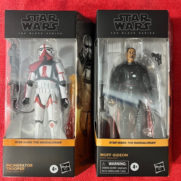 2x’s Star Wars Black Series Moff Gideon & Incinerator Trooper Figure Mandalorian - Picture 1 of 9